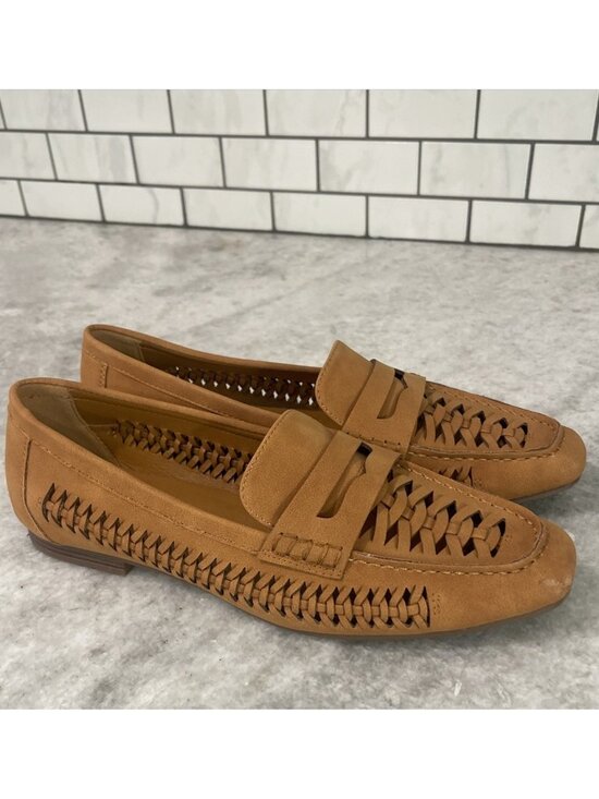 Frye Shoes - Frye & Co Florys Loafers Womens Size 10 Shoes Brown Cognac Leather Braided